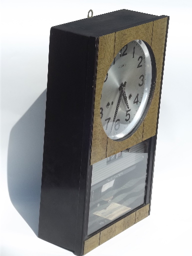 Retro 1960s Seiko Time-Dater 30 day clock wind-up clock w/chimes vintage Japan