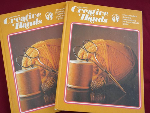 Retro 1975 hippie vintage needlework and crafts books sewing patterns etc