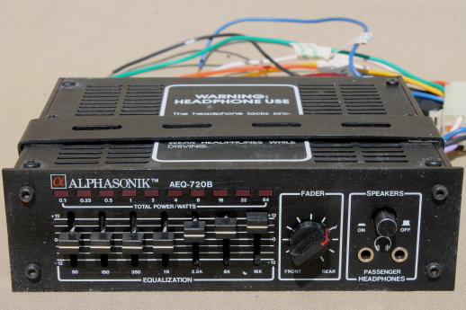 Retro Alphasonik AEQ-720B graphical equalizer pre amp / power amp, automotive audio equipment