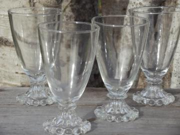 Retro boopie glass water glasses set, vintage Anchor Hocking glassware