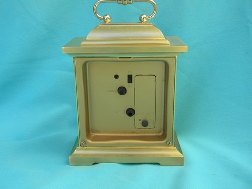 Retro brass Seth Thomas mantel carriage clock w/alarm Japan