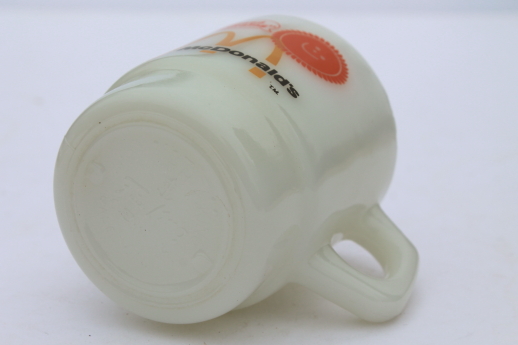Retro Good Morning - McDonald's coffee mug, vintage Fire-King glass cup