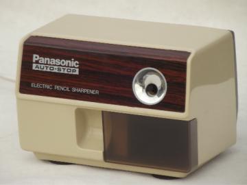 Retro Panasonic Auto-Stop electric pencil sharpener, model KP-110