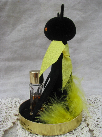 Retro vintage black cat Max Factor Hypnotique Sophisticat perfume