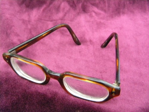 Retro vintage Harlequin eyeglasses frames, faux tortoise shell plastic