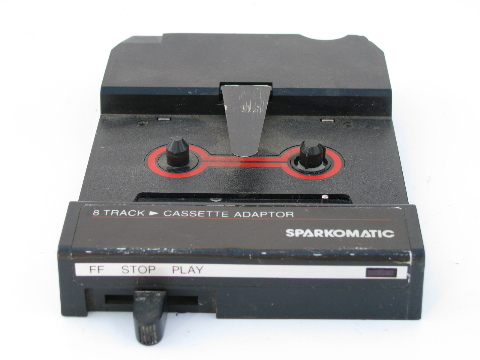 Retro vintage Sparkomatic 8-track cassette tape adaptor