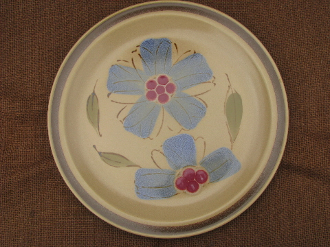 Rose of Sharon flower stoneware dishes set for 8, Hearthside - Japan