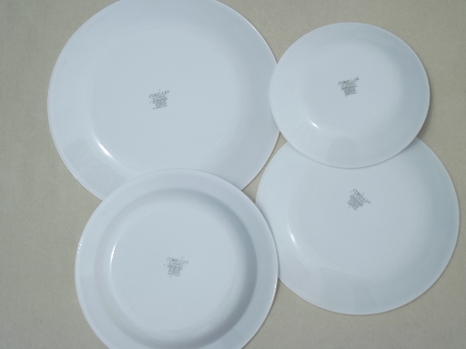 Rosemarie pink tulip Corelle, Corning glass soup bowls plates set for 8
