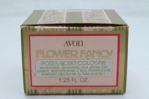 Roses, Roses rose cologne vintage Avon Flower Fancy sprinkling can bottle & scent