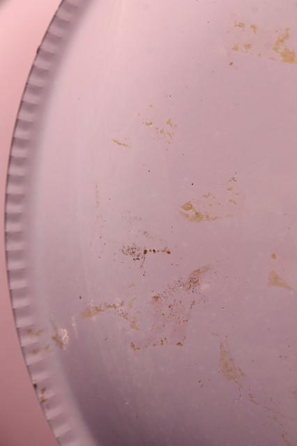 shabby cottage chic vintage pink metal two tiered plate serving tray