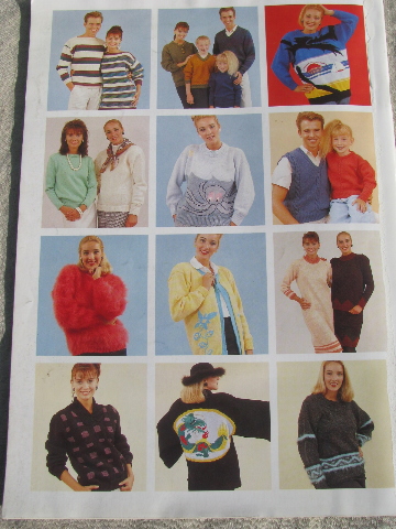 Singer Big Nine knitting machine magazines lot, chunky yarn patterns