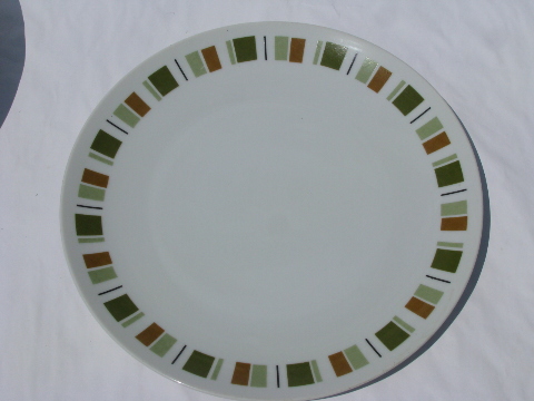 South Pacific pattern retro danish modern vintage Mikasa dinner plates
