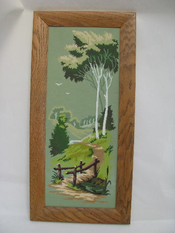 Spring & Autumn, retro vintage paint by number pictures, wood frames