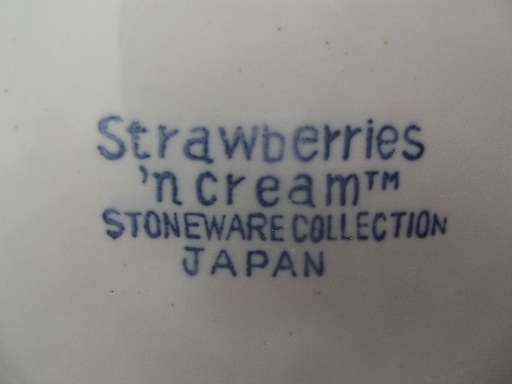 Strawberries n Cream  stoneware  coffee set,  Sheffield  cups & saucers, plates