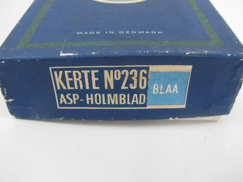 Tall skinny Danish modern candles in vintage Holmblad Denmark box