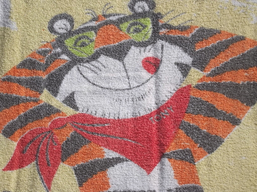 Tony the Tiger Go With Tony printed cotton beach towel advertising premium