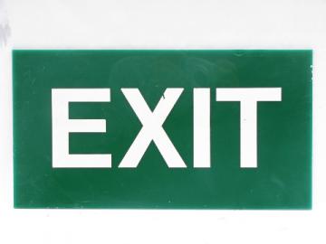 Used genuine sign for retro mod urban wall art, EXIT