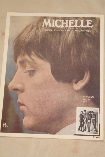 vintage Beatles lot sheet music & song books, Let It Be Sgt Pepper Mystery Tour