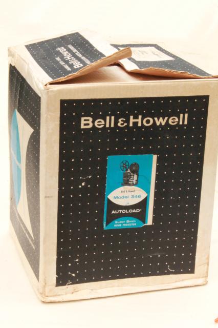 vintage Bell & Howell Super 8 Autoload 346 8mm movie projector w/ manual