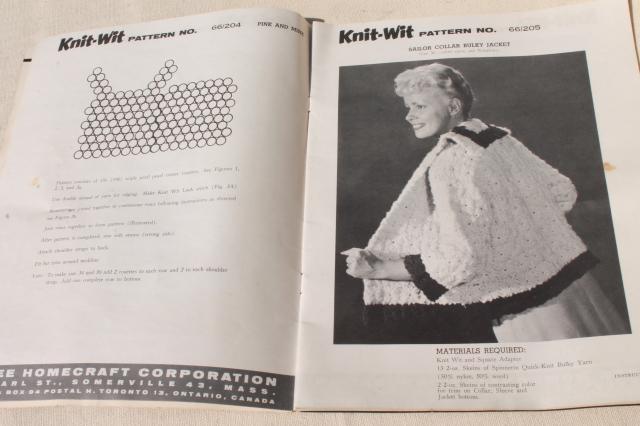 vintage Knit Wit flower maker wheel daisy loom w / metal pins, retro patterns instruction book