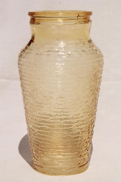 vintage amber glass hurricane shades for retro hanging lamp chandelier light, Soreno honey gold