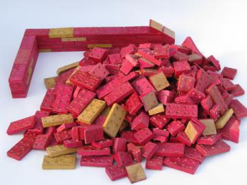 Vintage American Bricks construction / building toy, huge lot of blocks