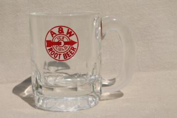 Vintage A&W root beer mug, baby beer glass root beer mug