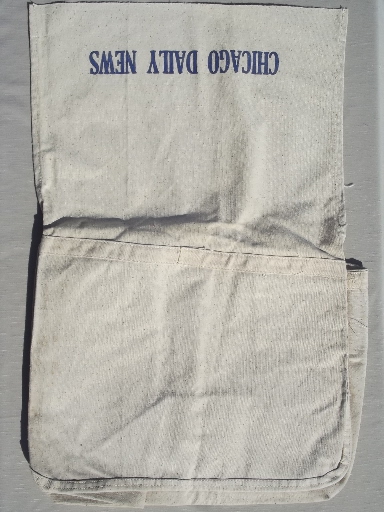 Vintage canvas messenger bag, Chicago Daily News paperboy newspaper bag