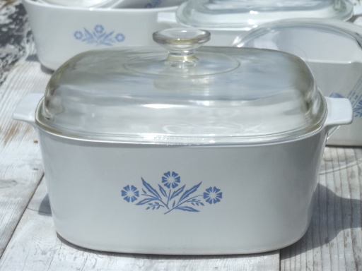 Vintage Corningware blue cornflower Corning ware glass pans & casseroles