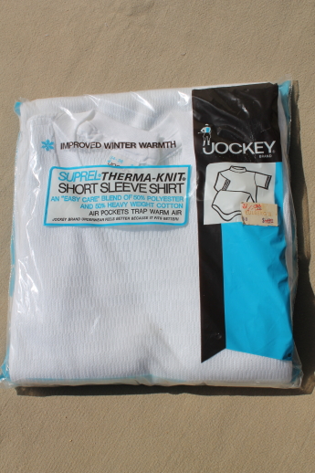 Vintage deadstock Jockey thermal knit long sleeve shirt, winter long underwear tee