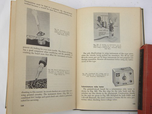 Vintage early 1960s technical books on transistor radio repair