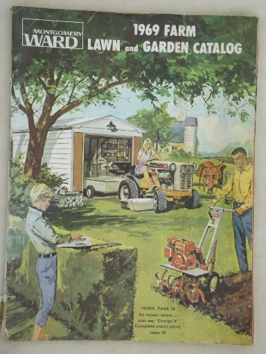 Vintage farm catalogs lot, Montgomery Wards books from 1965, 66, 68, 69