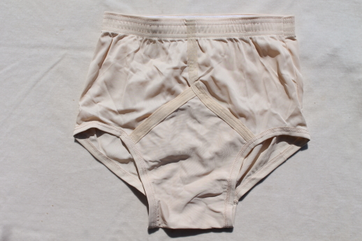 Vintage Jockey Nude Nylon Tricot Briefs Size 30 Undershorts 80s New