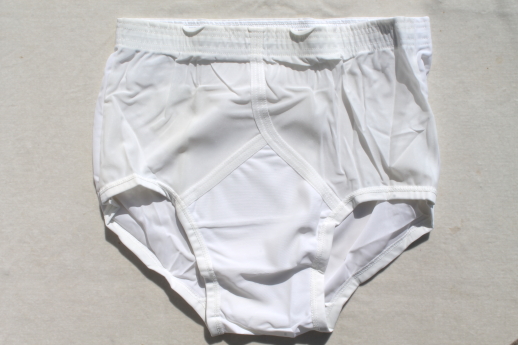Vintage Jockey nylon tricot briefs size 32 undershorts, 80s new old stock underwear