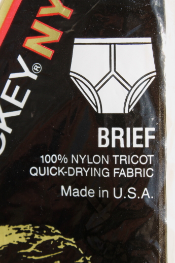 Vintage Jockey nylon tricot briefs size 34 undershorts, 80s new old stock underwear