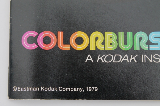 Vintage Kodak camera, 70s 80s Kodak Colorburst 250 w/ instruction manual