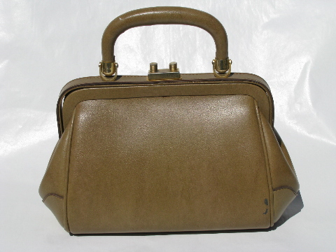 Vintage leather purse, mini satchel handbag, Taro of Madrid
