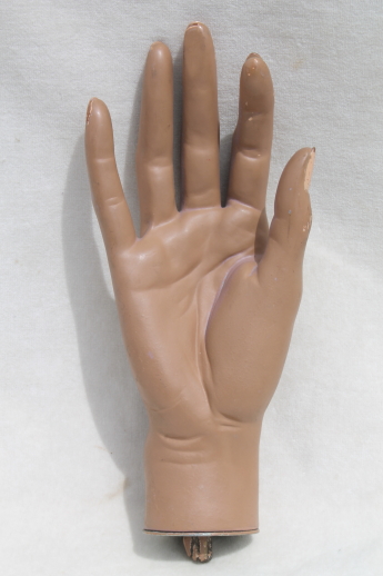 Vintage mannequin hand, female hand model for rings & jewelry, or nail polish