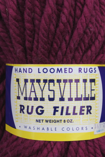 Vintage Maysville cotton/rayon heavy rug yarn - super bulky yarn for chunky knits & crafts