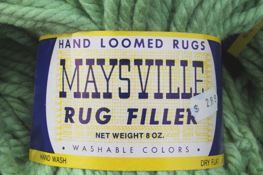 Vintage Maysville cotton/rayon heavy rug yarn - super bulky yarn for chunky knits & crafts