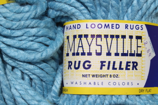 Vintage Maysville cotton/rayon heavy rug yarn - super bulky yarn for crafts, package ties