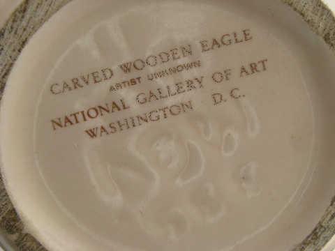 Vintage McCoy pottery Spirit of '76 federal eagle pattern pitcher