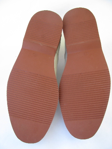 Vintage Orvis leather white bucks men's size 12 shoes, never worn