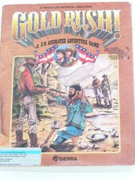 Vintage PC video game Sierra Gold Rush! w/ original box, manual etc