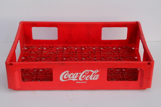Vintage plastic Coca-Cola bottle carrier crate, Diet Coke store display rack