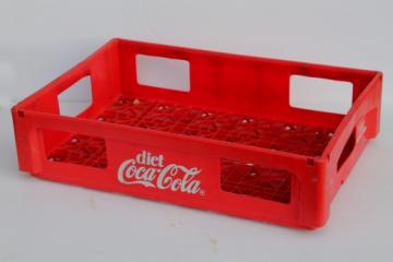 Vintage plastic Coca-Cola bottle carrier crate, Diet Coke store display rack