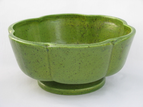 Vintage pottery planters lot, all shades of green - Floraline McCoy, Brush etc.