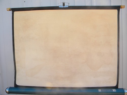 Vintage Radiant slide or movie projector screen w/tripod 30'' x 40''