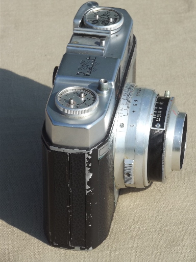 Vintage Realist 35mm camera, 1930s art deco camera w/ leather case