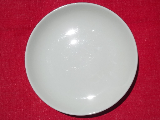 Vintage Russel Wright Iroquois Casual China, 8 white pottery plates